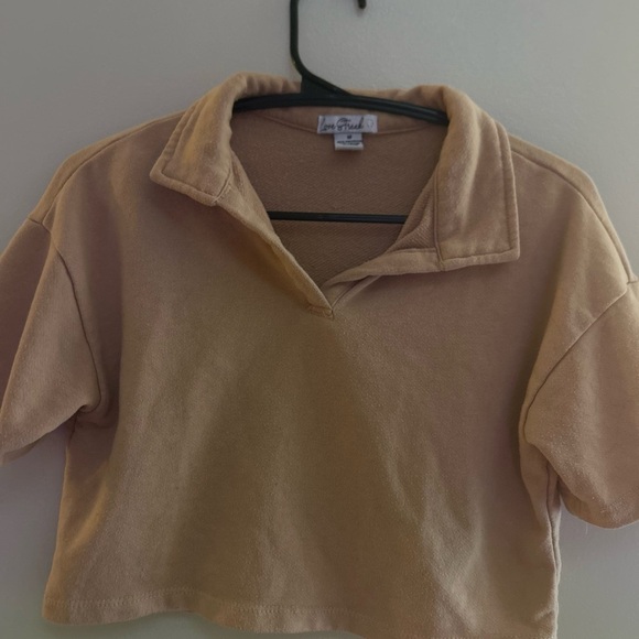 Love Streak Tops - Tan Crop Top by Love Streak